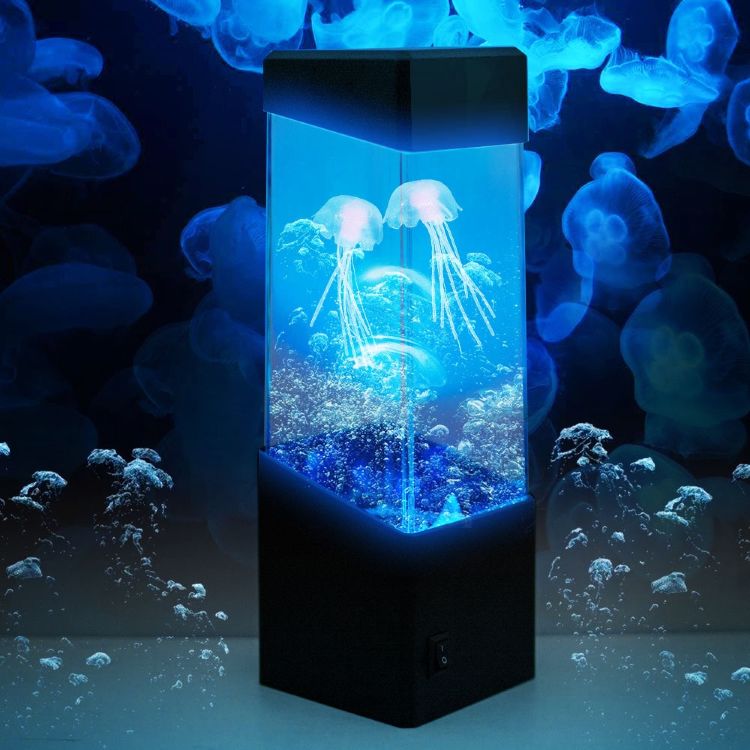 LED ночник Медузы в аквариуме mini 23 см USB